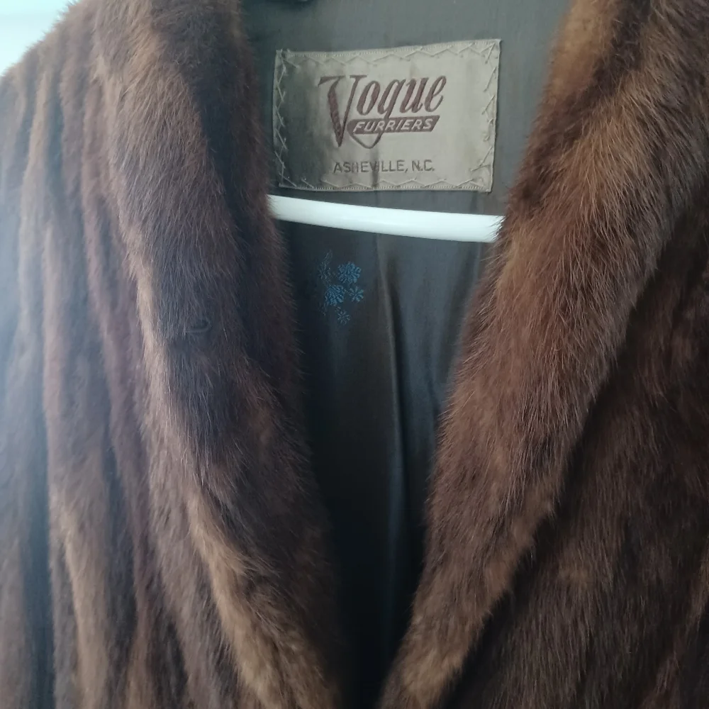 Vogue genuine real mink 💯 jacket coat was in breathable bag 60 vintage mob - Picture 2 of 5